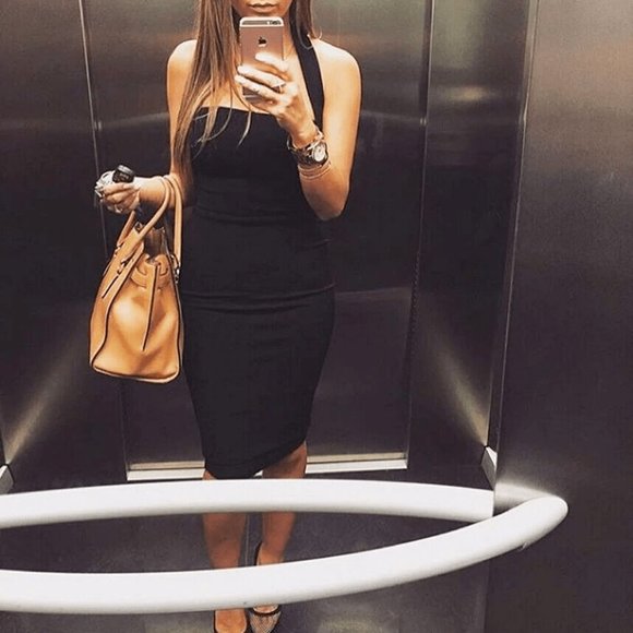 NWT Elegant Black Dress Soft - Picture 3 of 6